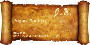 Jeges Martin névjegykártya